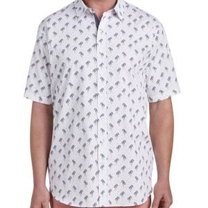 True Nation Palm Tree Print Sport Shirt, 3XL (Big & Tall)